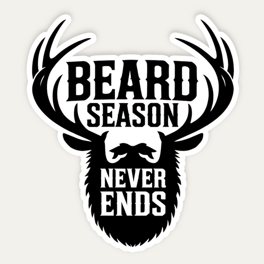 Beard Season Never Ends Sticker