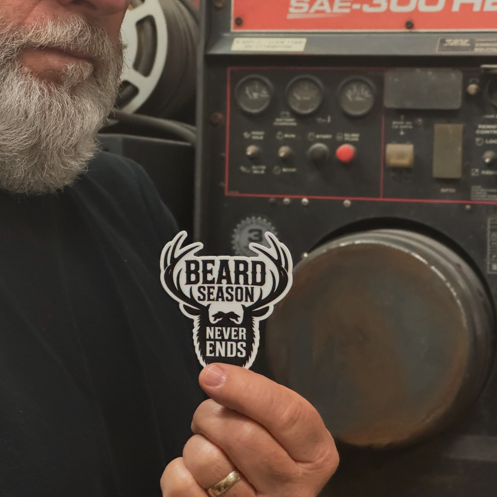 Beard Season Never Ends Sticker